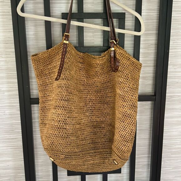 Michael kors Santorini jute tote bag leather straps tan - Picture 1 of 5